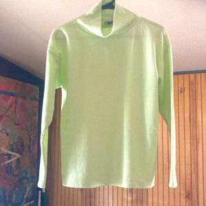 LOFT Turtleneck sweater- bright light yellowish green- Small